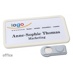 Namensschild OFFICE® 40 Farbe weiss mit Magnet standard